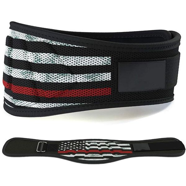 

waist support men women fitness squat training belt weight lifting back for protector, Black;gray