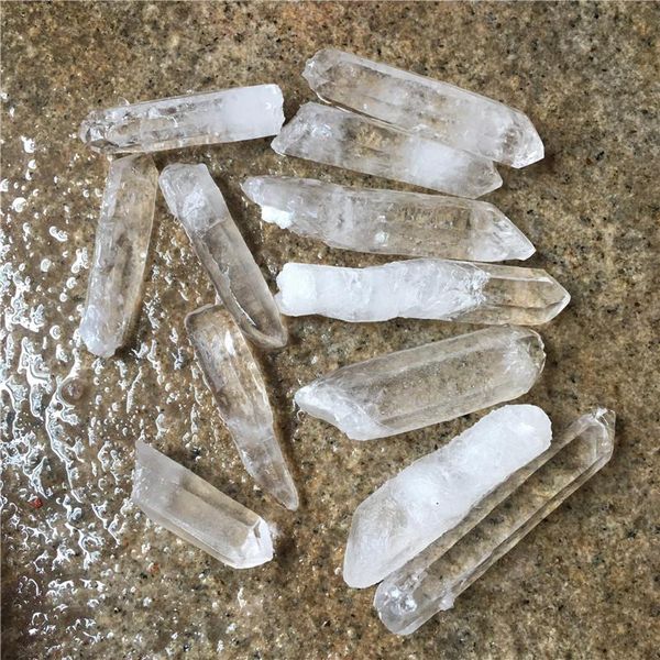 

decorative objects & figurines natural white clear quartz crystal points terminated wand specimen for collection