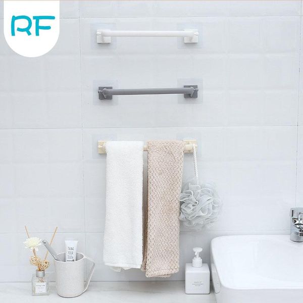 

towel racks self-adhesive paste-perforated bar plastic bathroom storage single rack kitchen hook