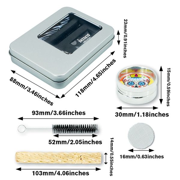 Renkli Pyrex Kalın Cam Boruları Seti Kuru Herb Tütün Öğütücü Sigara Tutucu Bir Hitter Sigara Catcher Sıkı Dugout Filtre El Yapımı Ağızlık Temizleme Fırçası DHL