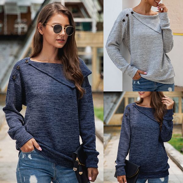 

2021 new no e inverno manga longa camisa polo cor slida casual moda azul brilhante blazer boto irregular s i74v qioq, White