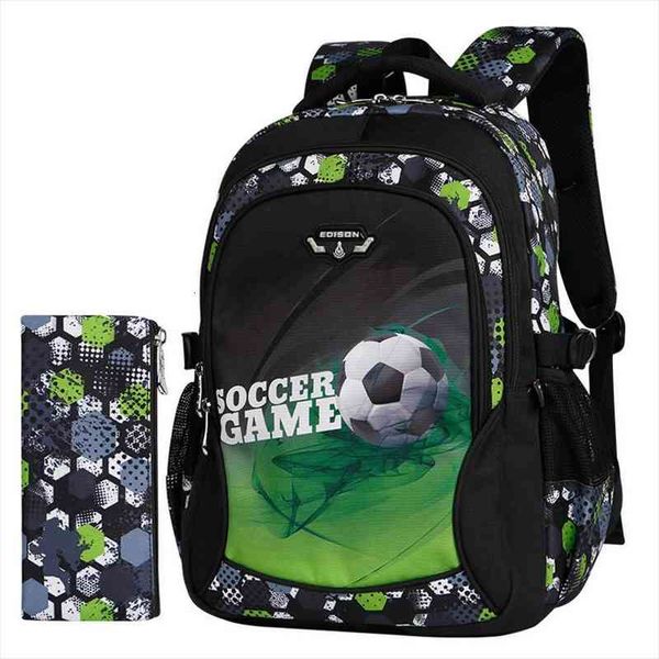 

school for boys waterproof bag backpack teenagers cool fashion football ultra light burden
