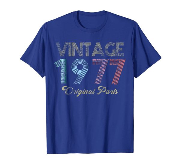 

vintage 1977 t-shirt retro 70's-42nd birthday t-shirt, White;black