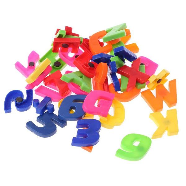 

fridge magnets teaching magnetic alphabet set of 42 colorful letters & numbers