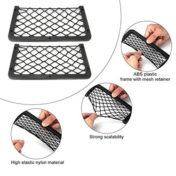 

car organizer 2pcs 35*18cm large storage net campervan caravan boat bag pocket hold