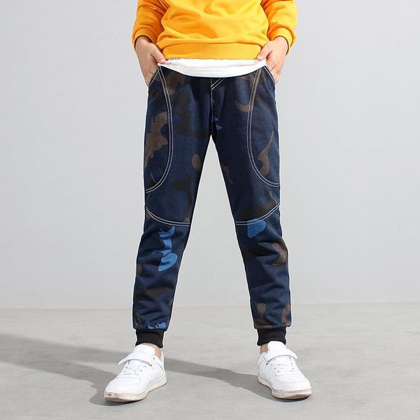 

trousers kids sport pants boys casual clothing cotton long children clothes elastic waist spring fall, Blue