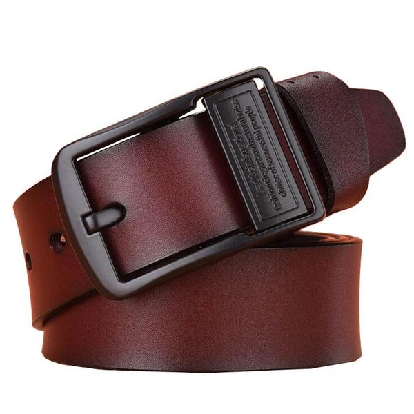 

belts genuine leather cowboy luxury strap male for men cinto pin buckle belt cinturones jeans waist ceinture high quality, Black;brown