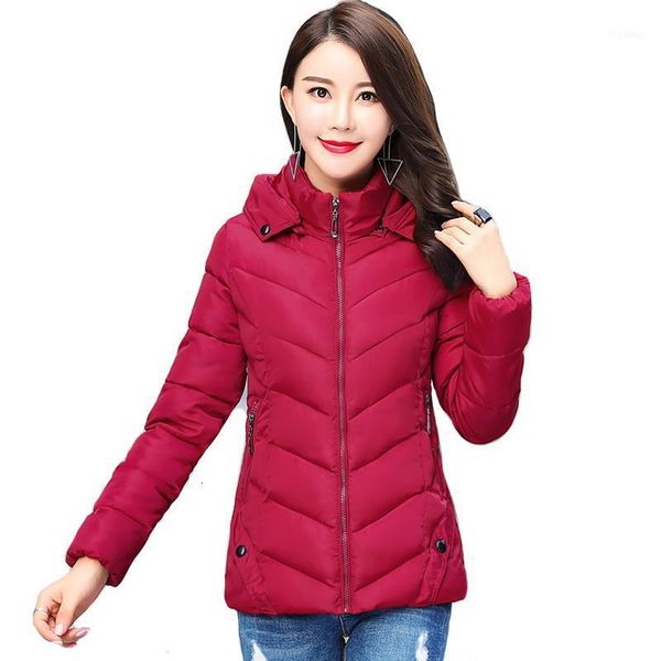 

women's winter jacket short sleeve tights in autumn 2021 parka thin overcoat overcoat1, Black