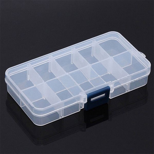 

clear plastic jewelry box organizer with 10 compartments earring organizers 122778