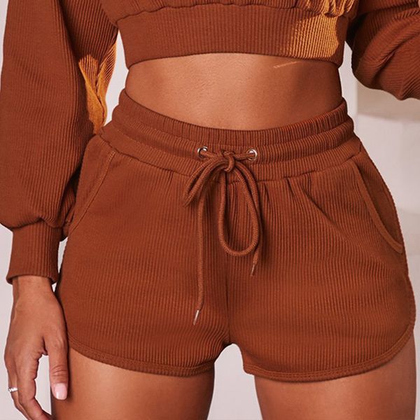 

zechuang autumn and winter women's casual fashion shorts sports running fitness shorts women, Gray