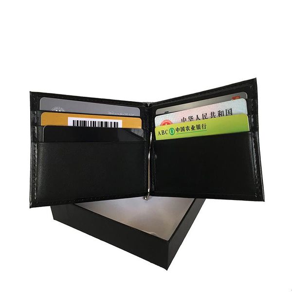 

card wallet leather box wallet bag handbag portfolio pocket holder short slim short cash clip dust portable folding purse rptje