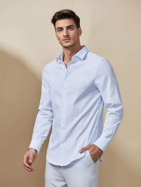 

men striped button front shirt p4qb#, White;black