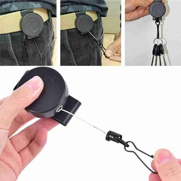 

cords, slings and webbing retractable keychain safety rope universal anti-lost key recoil belt lanyard ring burglar secure buckle