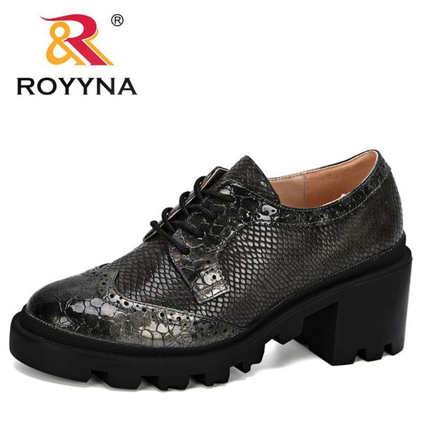 

dress shoes royyna 2021 designers lace-up women comfortable loafers woman leather footwear fashion casual ladies pumps comfy, Black