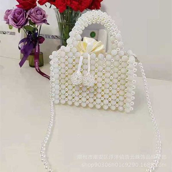 

french fairy red bayberry ball dinner bag pearl woven beaded pearl bag