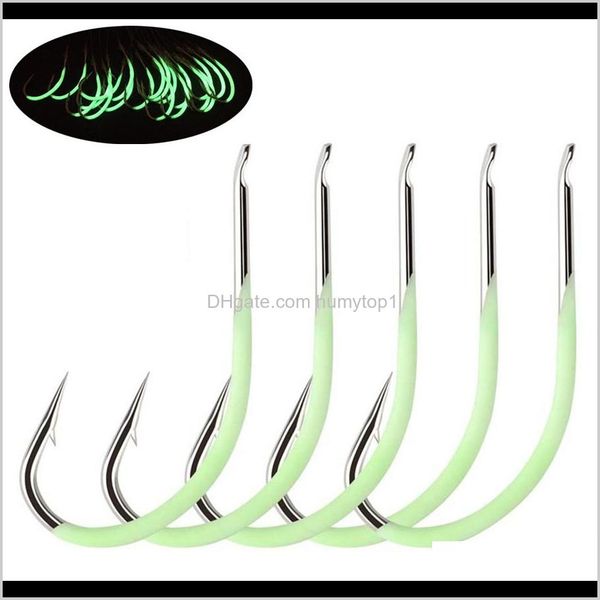 

200pcs no.10-28 luminous hook high carbon steel barbed hooks fishing hooks fishhooks pesca carp fishing tackle accessories 8rviu krk28