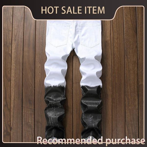 

mens jeans denim ripped black for men 2021 designer straight men fashion jeans size zipper white pants male jean 30-40 earnk
