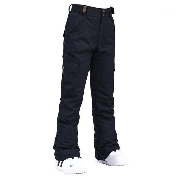 

outdoor pants snowboard slim warmth thickened winter windproof, waterproof, cold and breathable ski pants1, Black;green