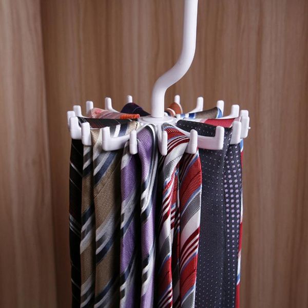 

tie rack rotating hook novelty design available storage holders