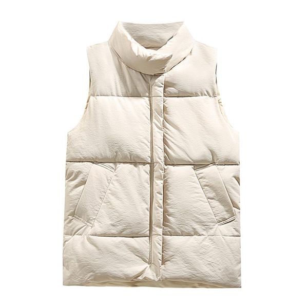 

women's vests rlyaeiz korean 2021 casual autumn winter warm cotton down vest women fashion short sleeveless waistcoat femme, Black;white