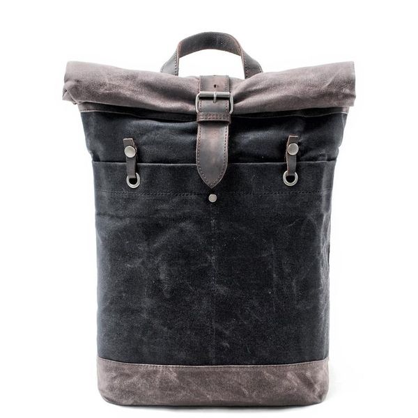 

backpack 2021 waxed canvas rucksack vintage computer for men&women,professional outdoor hiking travel school