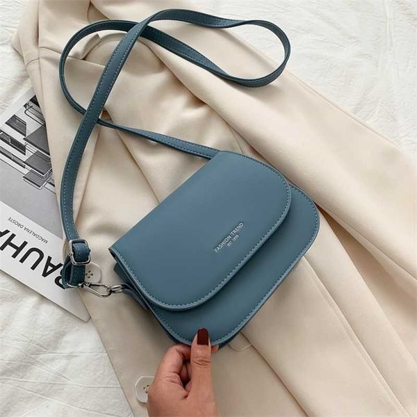 

simple trend crossbody bags for women solid wild flap shoulder bag lady designer small women's handbags and purses fashion 220122
