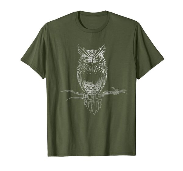 

Great Horned Owl distressed design T-shirt, Mainly pictures