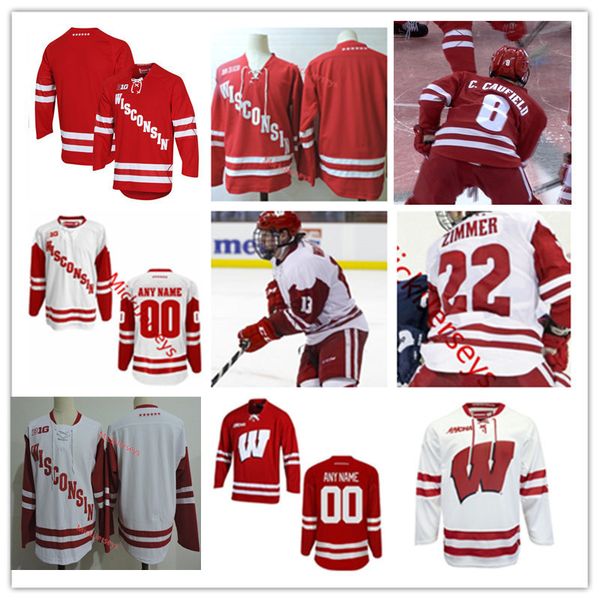 

custom wisconsin badgers hockey jersey cole caufield dylan holloway ty emberson tyler inamoto tarek bakerty pelton-byce wisconsin jersey, Black