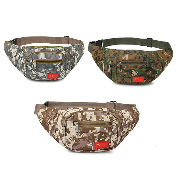 

camouflage tactical waist bag outdoor sports large capacity men's multifunctional chest cash