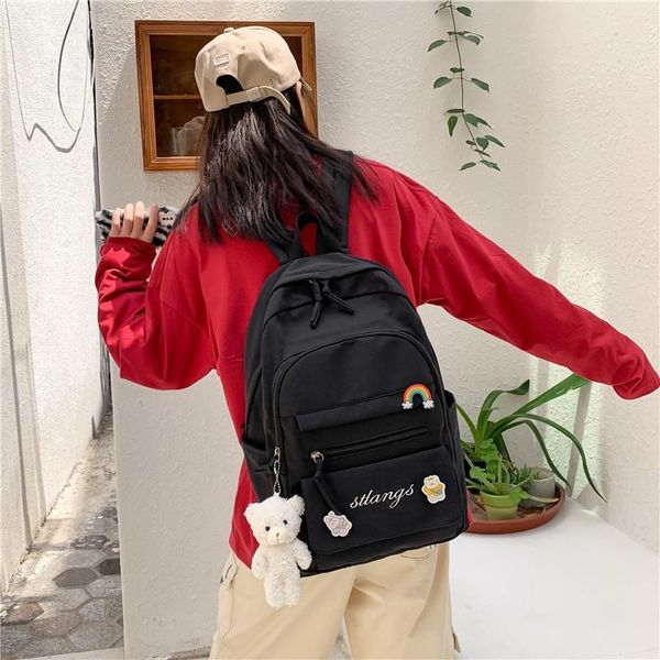 

school bags nylon cute girl bag harajuku kawaii student book casual ladies backpack 2022