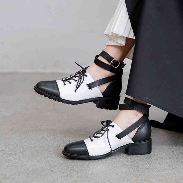 

dress shoes phoentin estilo britÃ¢nico retro mocassins com alÃ§a fivela feminina outono couro genuÃ­no dedo do pÃ© redondo meados sapatos oxford, Black