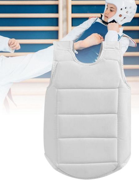 

back support taekwondo karate chest protective guard vest child gear boxing body protector protection equipment breast, Black;blue
