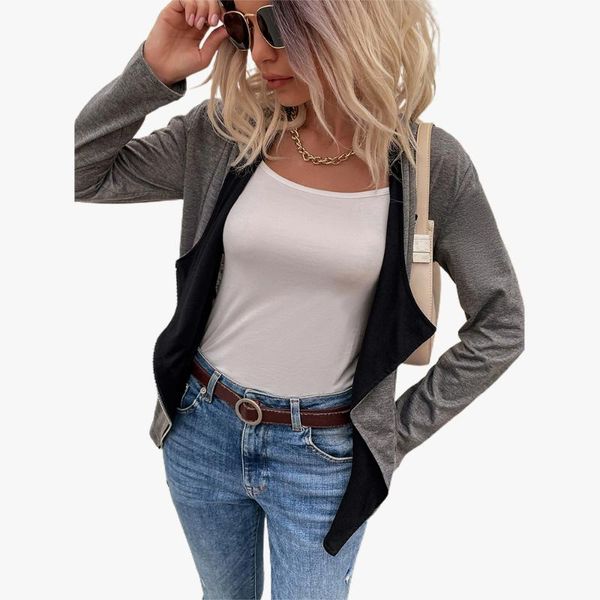 

women's jackets womens zipper cardigan casual long sleeve black jacket spring fall thin coat ladies solid slim fit outwear fashion clo, Black;brown