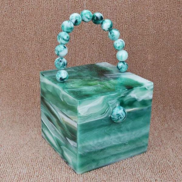 

clutch bags green acrylic flap crossbody women party purse white pochette female handbags