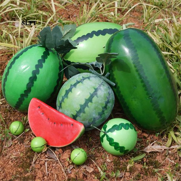 

home l supermarket shop store festive decorations props faux fake fruit artificial simulation watermelon model toys