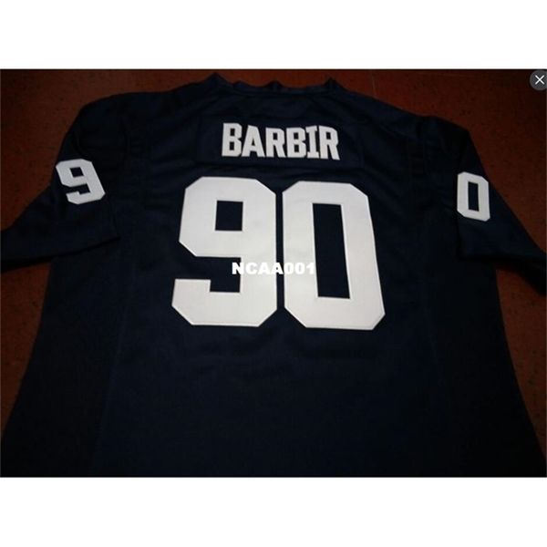 

668 #90 alex barbir white navy penn state nittany lion alumni college jersey or custom any name or number jersey, Black