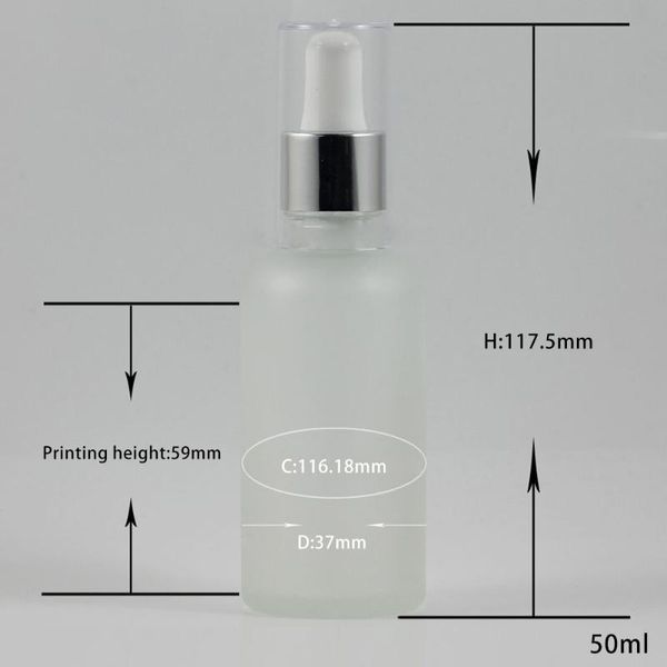 

storage bottles & jars 50pcs 50ml white/frosted clear glass bottle dropper
