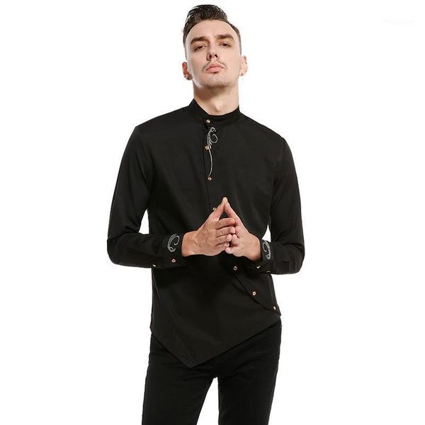 

men's jackets spring summer longsleeve shirt for men solid jacquard button-down slim fit multicolor harajuku korean clothes, Black;brown