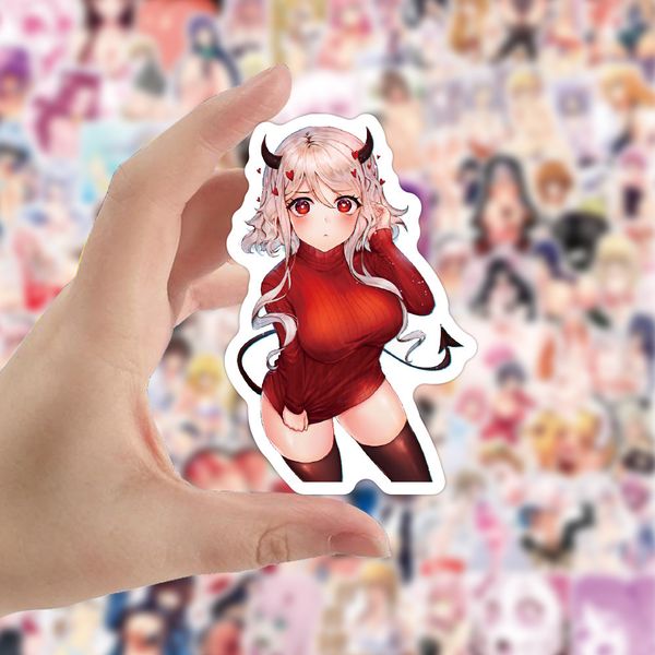 Araba Sticker 10 50 100pcs Seksi Hentai Waifu Sticker Anime Pinup Kız Graffiti Dizüstü Gitar Telefon Kılıfı Duvarı Adul313G