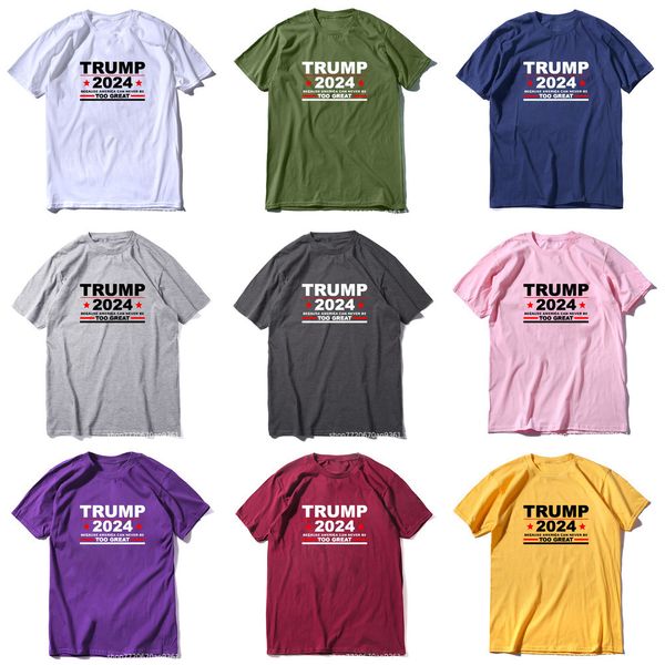 

summer presidential election t-shirt trump 2024 because america can never be too great maga tshirts brand sweat shirt sport tee g3303, Blue