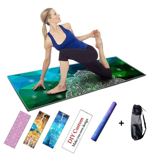 

rubber non-slip yoga mat workout exercise gym fitness pilates mat cushion portable sport pads mats for yoga with
