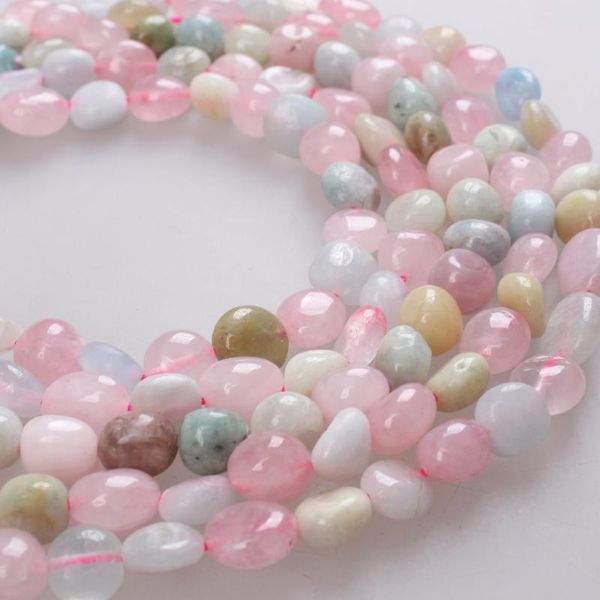 

other 100% natural stone beads irregular genuine morganite 8-10mm oval gravel for bracelet jewelry making