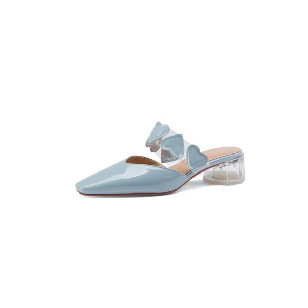 

slippers kmeioo luxury brands leather muller shoes female fashion ladys suqre toe outer wear loafers low heels sandals, Black