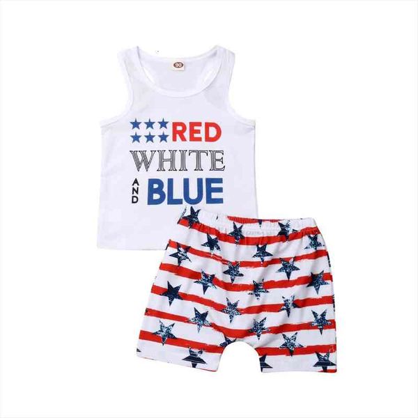 

independence day toddler boys kids clothes sets sleeveless vest t shirt pants outfit, White