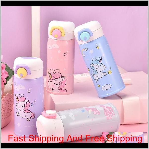 

popular party favor bottles classical cartoon unicorn water bottle cute animal patterns travel vacuum cup new 13 5yj ww 8jqdf yqjzn