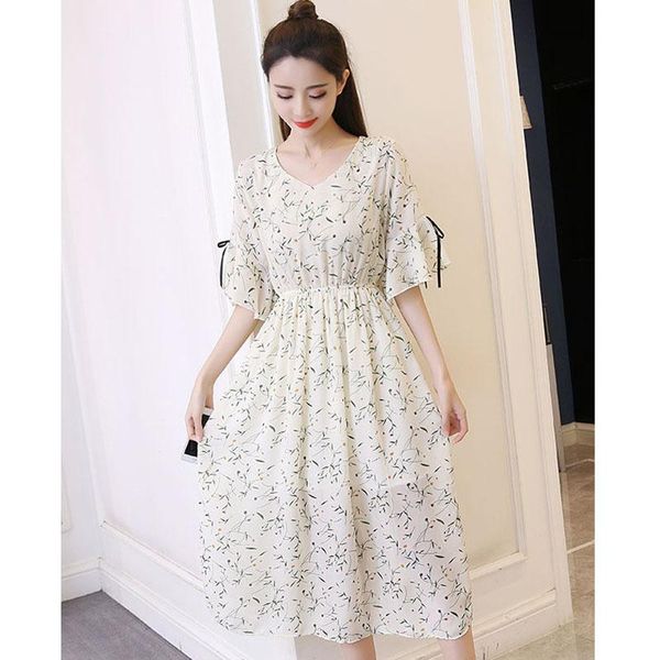 

maternity dresses chiffon nursing clothes for pregnant women feeding pregnancy breastfeeding vestidos clothing, White