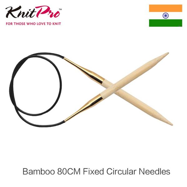 

1 piece knitpro bamboo 80 cm fixed circular needle, Black