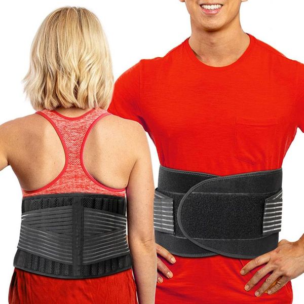

waist support 2021 arrival belt with 12 spring supports adjustable length compression accessory high elastic, Black;gray