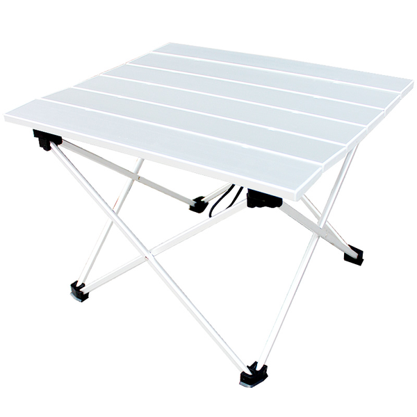 

folding camping table, portable aluminum camp table lightweight durable compact roll up picnic tables for travel fishing