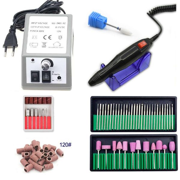 

nail drill & accessories electric machine for manicure and pedicure 12w 20000rpm milling nails equipment set file
